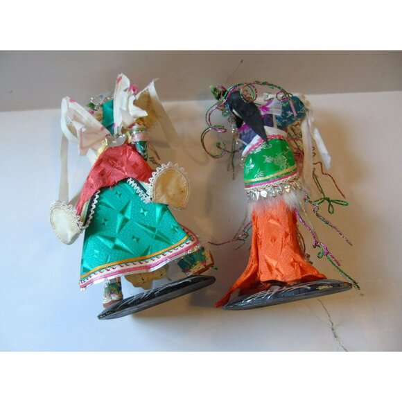 Vintage 1960's Chinese Opera Dolls Male Female Elaborate Costumes Handmade - Picture 7 of 10